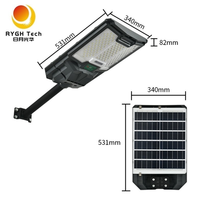 3.2V LiFePO4 باتری پانل خورشیدی سیلیکون تک کریستال یکپارچه خورشیدی LED Street Light 20W با رادار کنترل نور