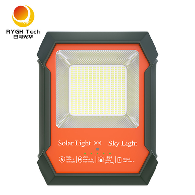 چراغ سیلاب خورشیدی LED 100W 200W با لومن بالا 130lm/w برای حیاط خلوت