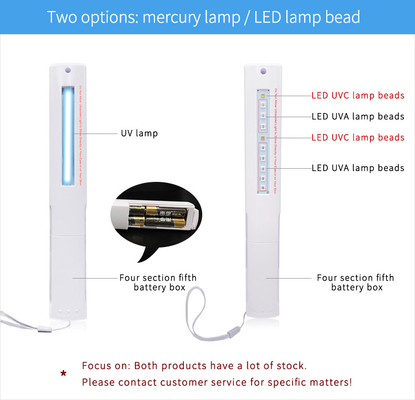 استریلایزر قابل حمل 4 وات LED UV ، قدرت استریلیزاسیون نور UV دستی قابل حمل